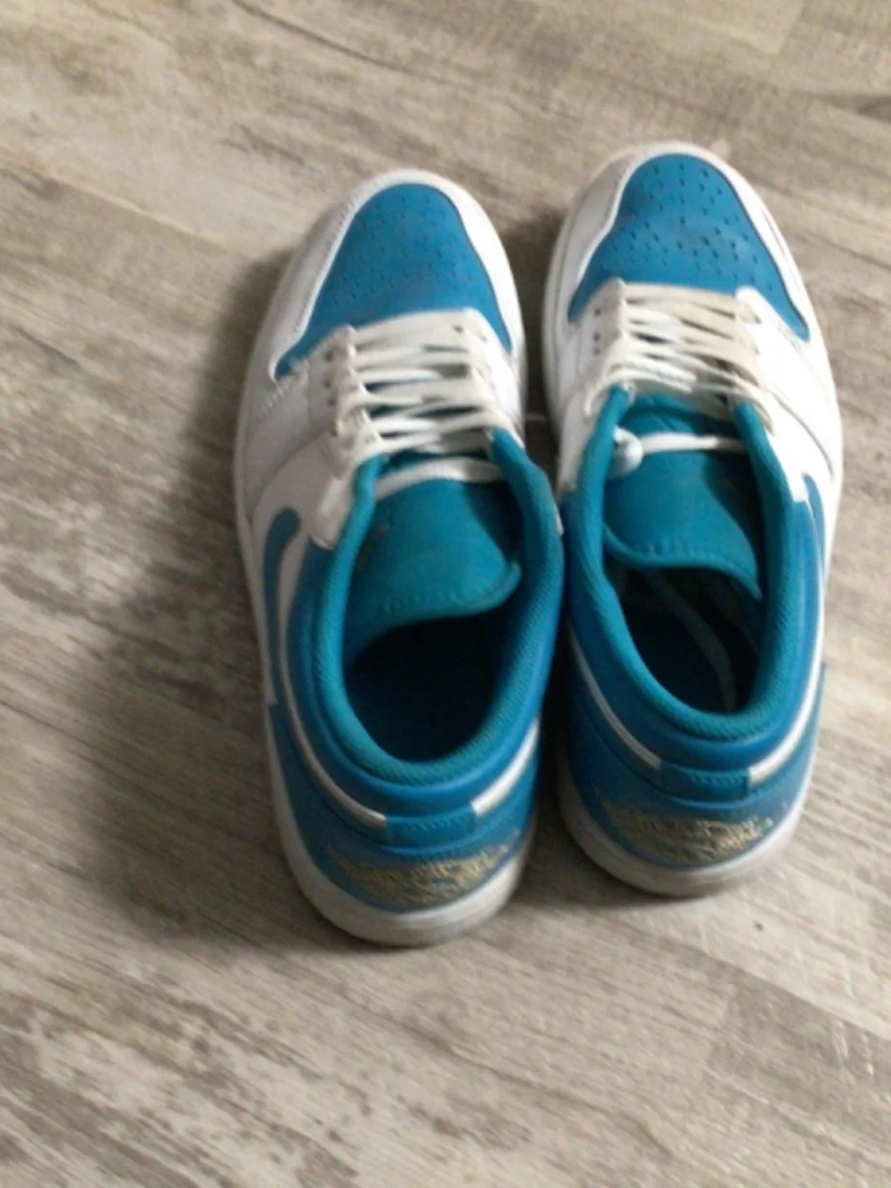 Aqua and White Jordan 1